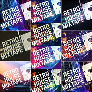 Retro House Mixtape Logo Collage
